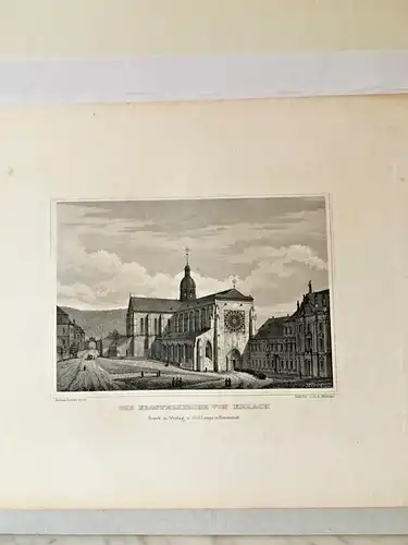 Grafik,Stahlstich, Die Klosterkirche von Ebrach,19.Jhdt.