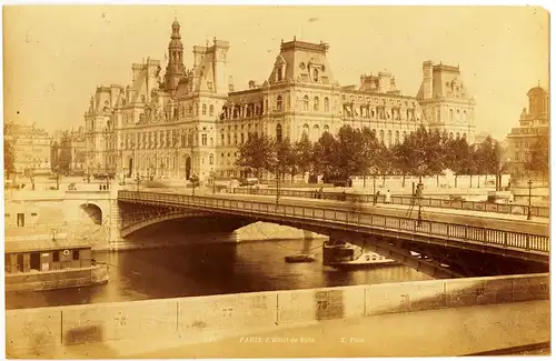 Paris L`Hotel de Ville ,X.Phot,Fotografie,groß,ca 1880,Frankreich