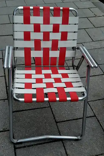 Vintage Aluminium Folding,Lawn Chair 1950 USA,Klappstuhl,2,5 kg,Designmöbel