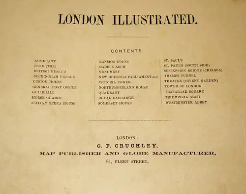 London Illustrated,Cruchley, G.F,ca.,1840,21 Lithografien