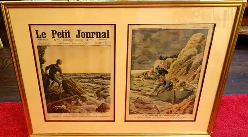 Le Petit Journal,1910,Untergang der General Chanzy,koloriert,im Rahmen