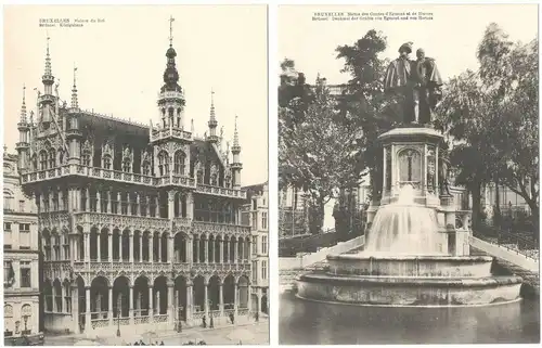 12 großformatige (18 x 14 cm) Ansichtskarten Brüssel Bruxelles Brussels ca. 1900