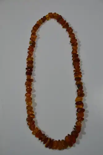 Kette, Halskette, Bernsteinkette, Bernstein, 35 cm, ca. 106 Gramm