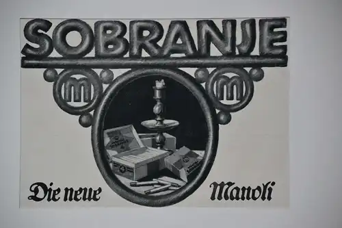 Werbeplakat, Druck , Zigaretten Sobranie, 1917
