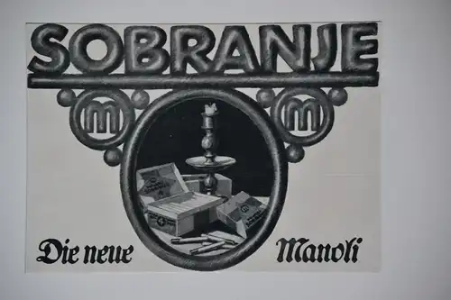 Werbeplakat, Druck , Zigaretten Sobranie, 1917