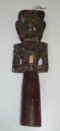 Betende Figur,Holz,Indonesien,Bali,farbig gefasst,20.Jhdt,leicht bestossen