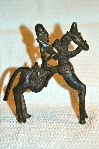 Bronzefigur,Afrika,Reiter mit Schwert