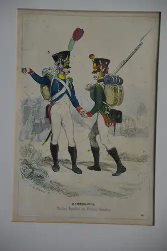 Kupferstich koloriert, Kaisergarde, de Moraine, etwa 1850