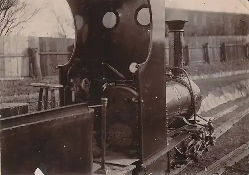Fotografie, s/w, monochrom, Lokomotive, etwa 1900