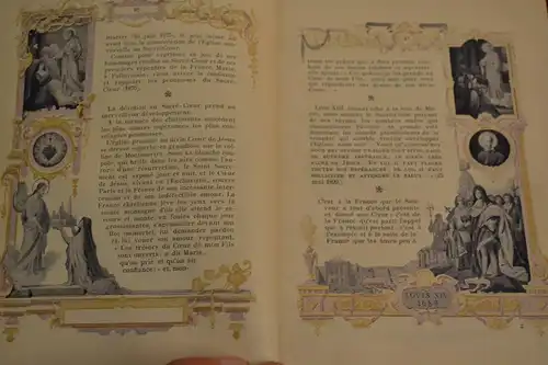 Religiöses Buch, Brevier, Missel, La France aux Pieds de Sacre Coeur, 1902