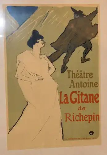 Lithographie,La Gitane de Richepin (Entwurf1901) n.Henri de Toulouse Lautrec
