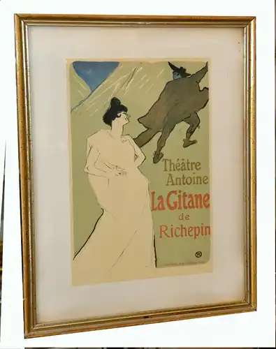 Lithographie,La Gitane de Richepin (Entwurf1901) n.Henri de Toulouse Lautrec