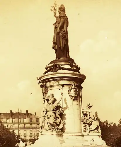 Fotografie,gr,.ca 1880,Frankreich,Paris,Place de la Republique