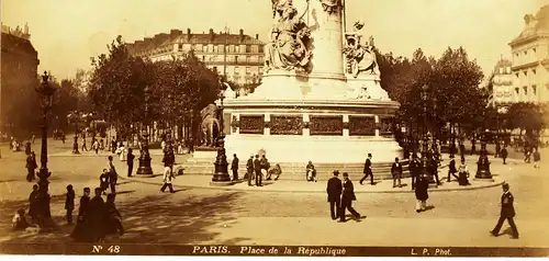 Fotografie,gr,.ca 1880,Frankreich,Paris,Place de la Republique