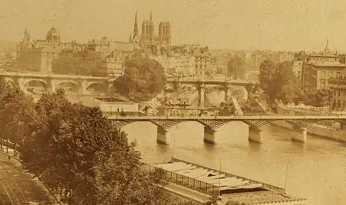 Fotografie,gr,.ca 1880,Frankreich,Paris,L`Linstitut et la Cite,Louvre