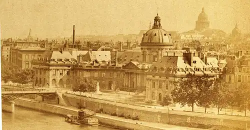 Fotografie,gr,.ca 1880,Frankreich,Paris,L`Linstitut et la Cite,Louvre