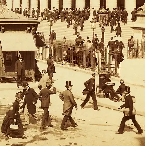 Fotografie,gr,.ca 1880,Frankreich,Paris,la place de la bourse