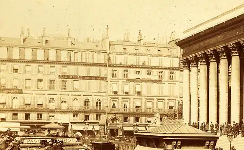 Fotografie,gr,.ca 1880,Frankreich,Paris,la place de la bourse