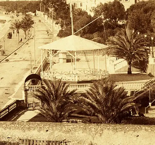 Fotografie, gr,.ca 1880,Frankreich,Cannes Boulevard de la Croisette,La Plage