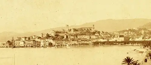 Fotografie, gr,.ca 1880,Frankreich,Cannes Boulevard de la Croisette,La Plage