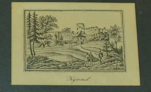 Lithografie,Kynast,frühes 19.Jhdt,seltene Darstellung