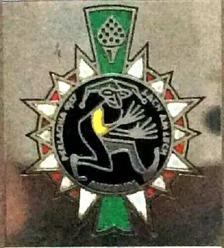 Halbautom. Feuerzeug von Augusta mit Emblem der Faschingsgesellschaft PERLACHIA