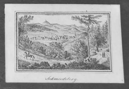 Lithografie,Schmiedeberg,frühes 19.Jhdt,)seltene Darstellung