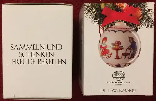 Zwei Weihnachtskugeln der Firma HUTSCHENREUTHER 1994 und 1995 in Orig.schachteln