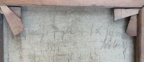 Ölbild Portrait eines Schäferhundes, gerahmt, nicht signiert