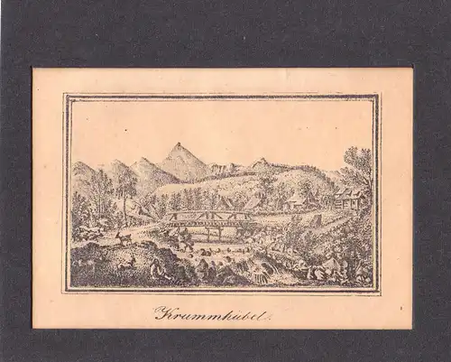 Lithografie, Krummhubel,Schlesien  frühes 19.Jhdt, seltene Darstellung