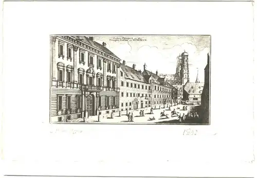 Zwei Original-Radierungen mit Motiven d. Stadt München von Otto Ferdinand Probst