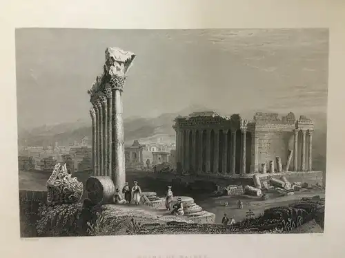 Grafik,Stahlstich,Ruins of Balbec,1840
