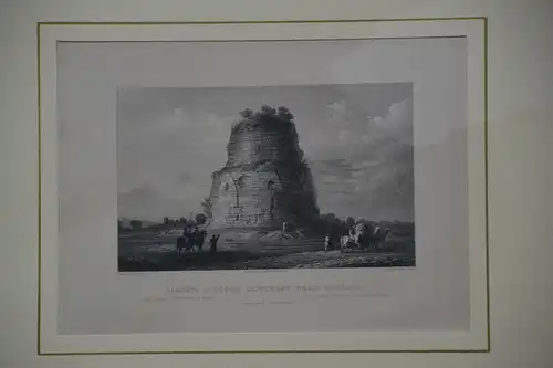 Stahlstich Sarnat, A Boodh Monument near Benares, Indien, 1870