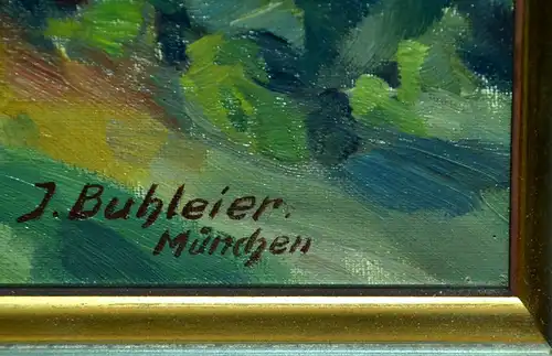 Gemälde, Öl auf Leinwand, Starnberger See ??.sign.:J.Buhleier u. gerahmt
