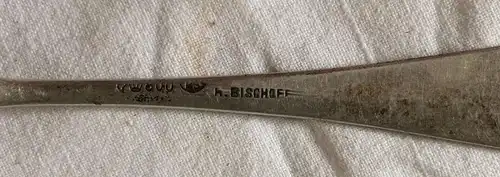 Sechs kleine Löffel Firma Bischoff aus 800er Silber in Original-Besteckkästchen