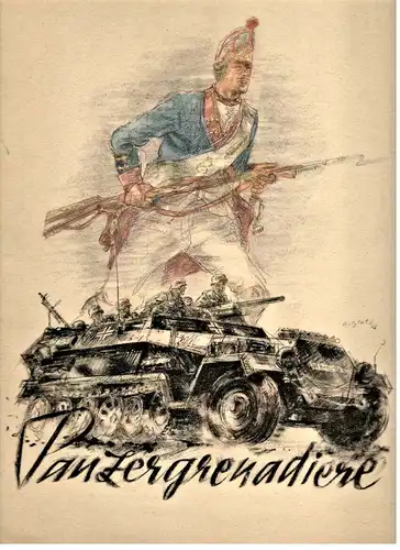 Panzergrenadiere - Mappe mit 21 Drucken (komplett ) von Walter Gotschke 1942