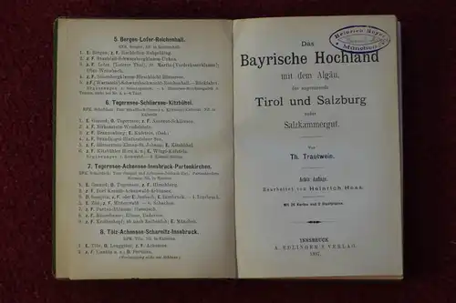 Trautwein, Das Bairische Hochland und Salzkammergut, Reiseführer 1897