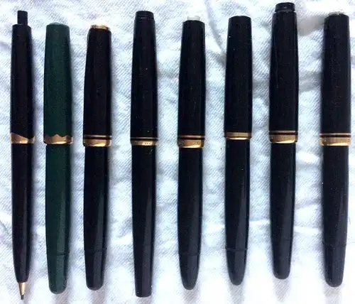 Für Bastler: 8 Teile Montblanc, 7 Füller + 1 Bleistift, nicht funktionsüberprüft