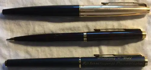 Füller, Kugelschreiber, Drehbleistift von PARKER nicht funktionsgeprüft