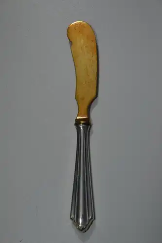 Besteck, 800er Silber, vierteilig, Butter-, Käsemesser, 2 Servierlöffel,ca. 270g