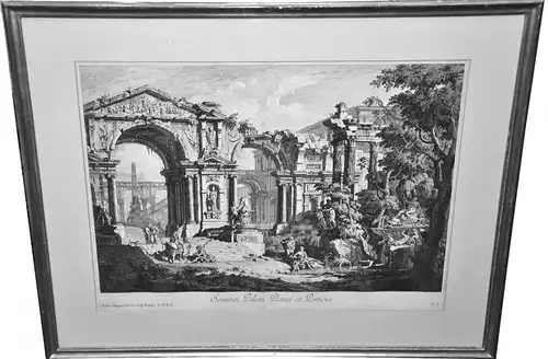 Kupferstich,Gaspari,Pietro (Italien,1720-1785). Semiruti Palatii Plateae et Port
