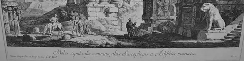 Kupferstich, Gaspari, Pietro (Italien, um 1720-1785). Moles sepulcralis,