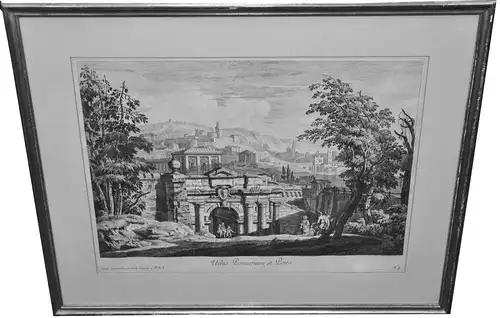 Kupferstich, Pietro Gaspari ,Urbis Pomaerium, et Porta., 1771 ,gerahmt