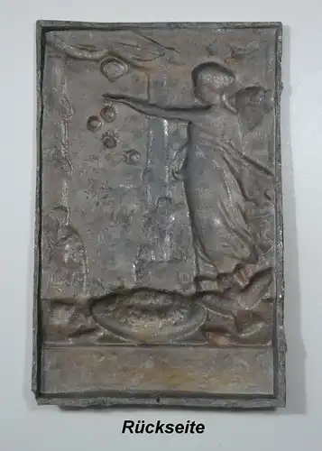 Ziertafel, Messing versilbert, Aphrodite, Erinnerung an die Silberhochzeit