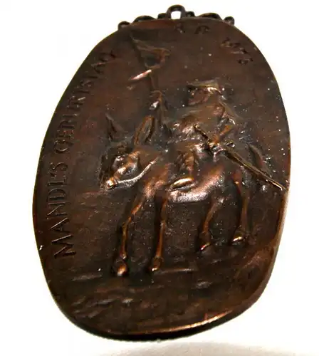 Plakette,Fasching,Carneval,Mandls Geburtstag,1973,Bronze,Don Quijote