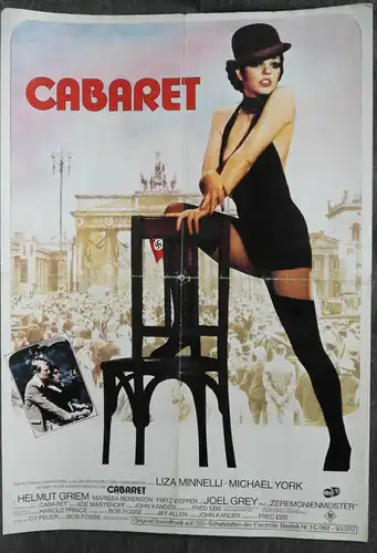 Filmplakat, deutsch, Cabaret, Liza Minelli, Michael York, Helmut Griem,Joel Grey