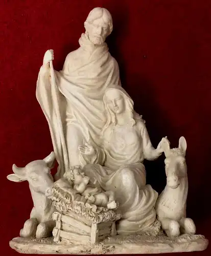 Skulptur Heilige Familie aus Alabaster Resin, Italien, 19. Jahrhundert