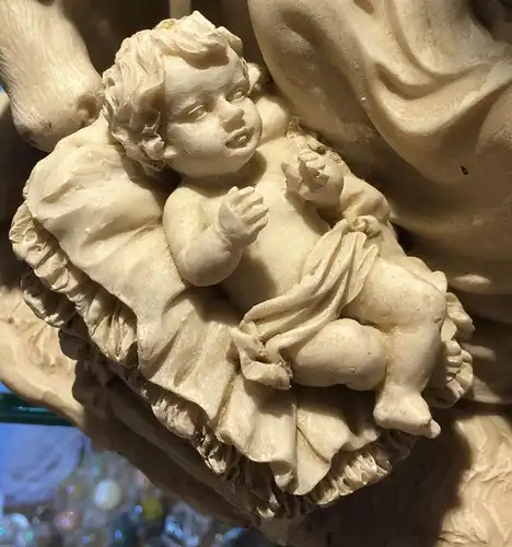 Skulptur Heilige Familie aus Alabaster Resin, Italien, 19. Jahrhundert