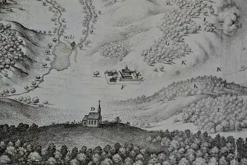 Landkarte,Schlacht bei Jankau(Jankow)1645,Böhmen
