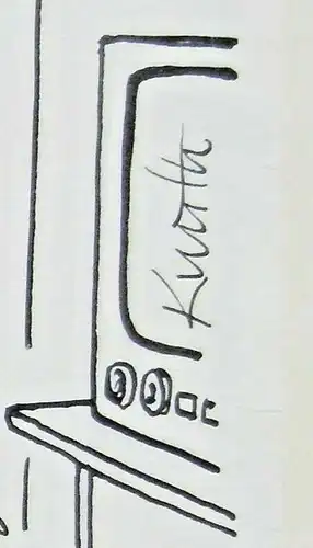 Original-Tuschezeichnung – Cartoon  Alexander Knuth, 1950er Jahre,Weihnachten